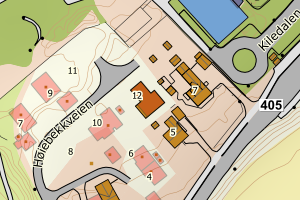 Kartbilde fra WMS-tjeneste av avviket