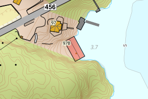 Kartbilde fra WMS-tjeneste av avviket