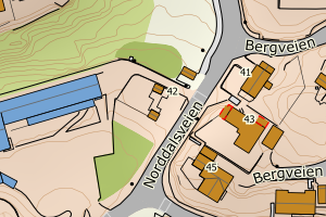 Kartbilde fra WMS-tjeneste av avviket