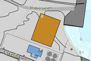 Kartbilde fra WMS-tjeneste av avviket