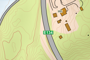 Kartbilde fra WMS-tjeneste av avviket