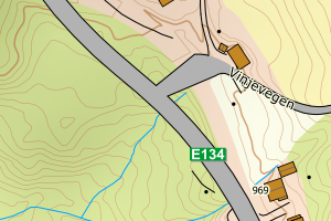 Kartbilde fra WMS-tjeneste av avviket