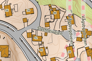 Kartbilde fra WMS-tjeneste av avviket