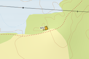 Kartbilde fra WMS-tjeneste av avviket