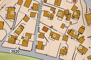 Kartbilde fra WMS-tjeneste av avviket