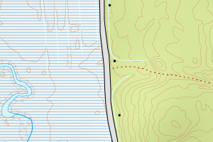 Kartbilde fra WMS-tjeneste av avviket