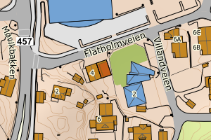 Kartbilde fra WMS-tjeneste av avviket