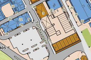 Kartbilde fra WMS-tjeneste av avviket