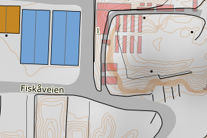 Kartbilde fra WMS-tjeneste av avviket