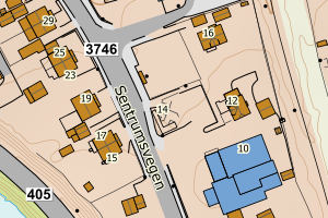 Kartbilde fra WMS-tjeneste av avviket