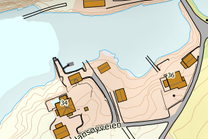 Kartbilde fra WMS-tjeneste av avviket