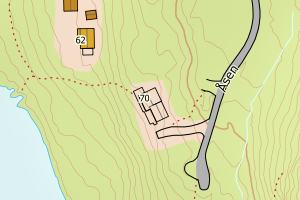 Kartbilde fra WMS-tjeneste av avviket