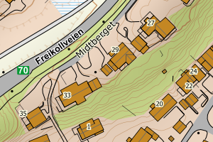 Kartbilde fra WMS-tjeneste av avviket