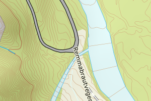 Kartbilde fra WMS-tjeneste av avviket