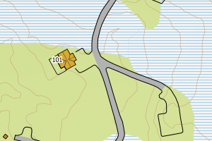 Kartbilde fra WMS-tjeneste av avviket