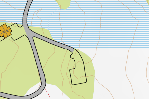 Kartbilde fra WMS-tjeneste av avviket