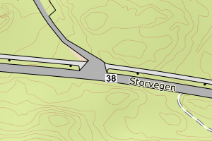 Kartbilde fra WMS-tjeneste av avviket