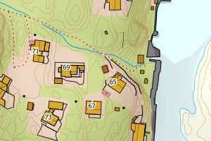 Kartbilde fra WMS-tjeneste av avviket