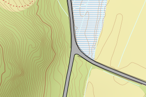 Kartbilde fra WMS-tjeneste av avviket