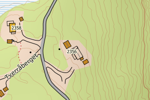 Kartbilde fra WMS-tjeneste av avviket