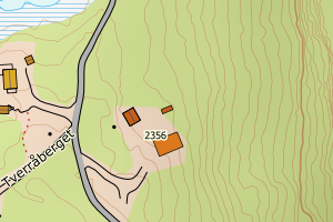 Kartbilde fra WMS-tjeneste av avviket