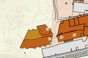 Kartbilde fra WMS-tjeneste av avviket