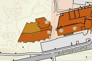 Kartbilde fra WMS-tjeneste av avviket