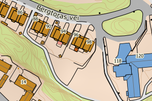 Kartbilde fra WMS-tjeneste av avviket
