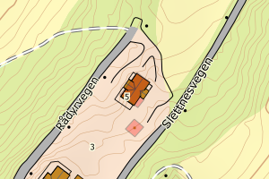 Kartbilde fra WMS-tjeneste av avviket