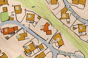 Kartbilde fra WMS-tjeneste av avviket