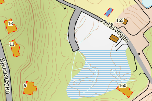 Kartbilde fra WMS-tjeneste av avviket