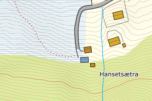 Kartbilde fra WMS-tjeneste av avviket