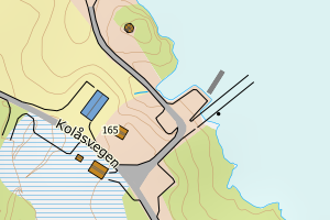 Kartbilde fra WMS-tjeneste av avviket
