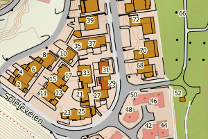Kartbilde fra WMS-tjeneste av avviket