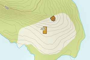 Kartbilde fra WMS-tjeneste av avviket