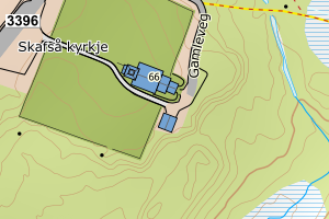 Kartbilde fra WMS-tjeneste av avviket
