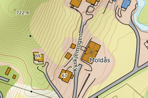 Kartbilde fra WMS-tjeneste av avviket