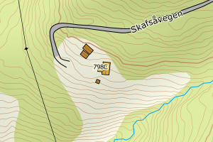 Kartbilde fra WMS-tjeneste av avviket