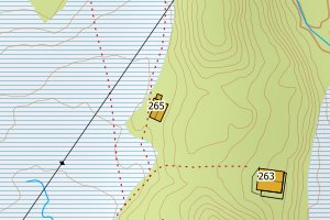 Kartbilde fra WMS-tjeneste av avviket
