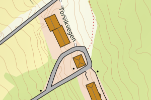 Kartbilde fra WMS-tjeneste av avviket