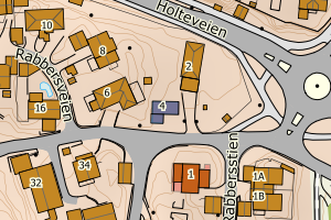 Kartbilde fra WMS-tjeneste av avviket