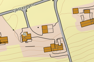 Kartbilde fra WMS-tjeneste av avviket