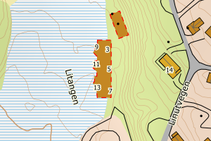 Kartbilde fra WMS-tjeneste av avviket