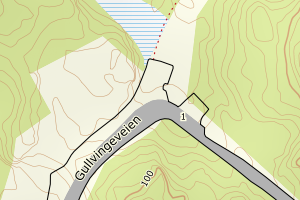 Kartbilde fra WMS-tjeneste av avviket