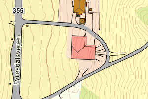 Kartbilde fra WMS-tjeneste av avviket