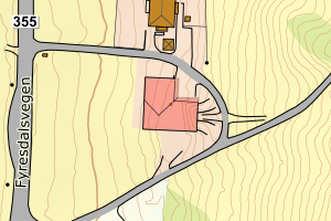 Kartbilde fra WMS-tjeneste av avviket