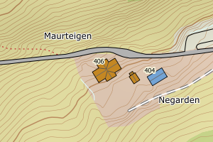 Kartbilde fra WMS-tjeneste av avviket