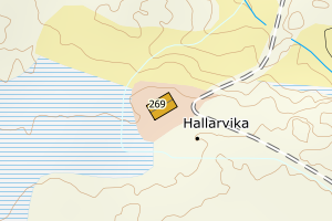 Kartbilde fra WMS-tjeneste av avviket