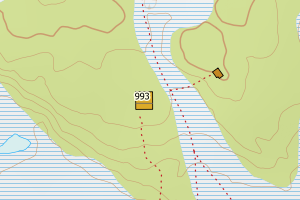 Kartbilde fra WMS-tjeneste av avviket