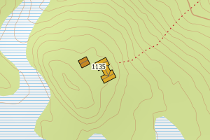 Kartbilde fra WMS-tjeneste av avviket
